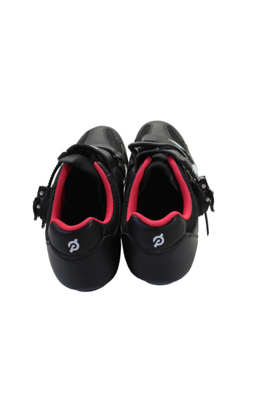 Peloton Womens Leather Double Strap Cycling Sneakers Shoes Black Size 44