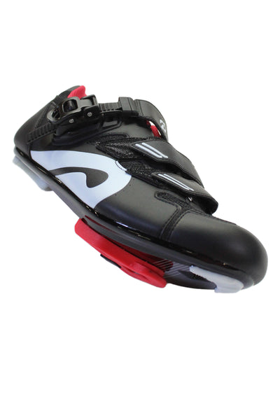 Peloton Womens Leather Double Strap Cycling Sneakers Shoes Black Size 44