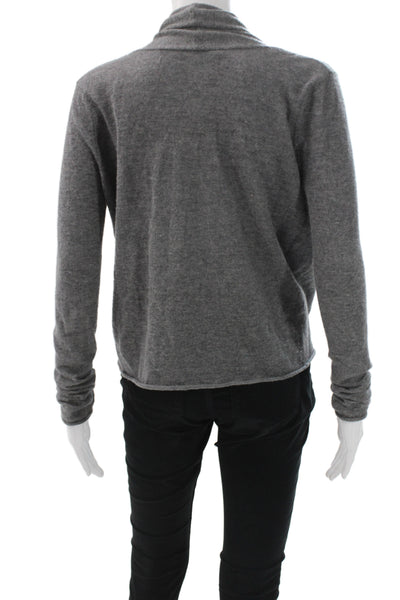 Calypso Saint Barth Women Cardigan Gray V-Neck Long Sleeve Size XS