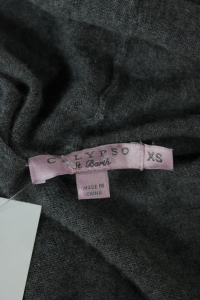 Calypso Saint Barth Women Cardigan Gray V-Neck Long Sleeve Size XS