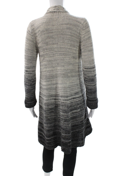 Calypso Saint Barth Women Gray Striped Cardigan Long Sleeve Size XS