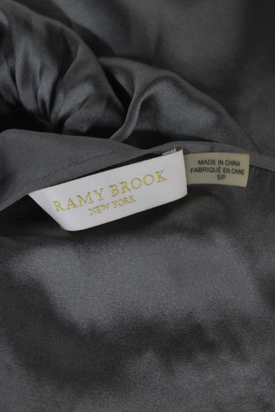 Ramy Brook Women Gray Halter Beaded Camisole Size S