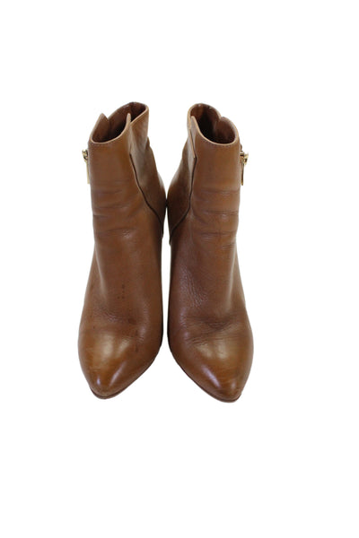 Vince Camuto Womens Leather Zip Up Chantel Ankle Boots Brown Size 7 Medium