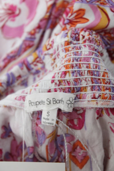 Poupette St. Barth Girls Zip Closure Flare Floral Skirt Size S