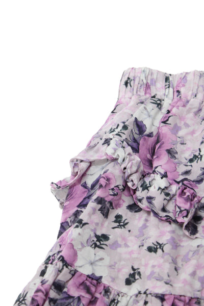 Love Shack Fancy Girls Ruffle Tiered Rufle Floral Skirt Size S