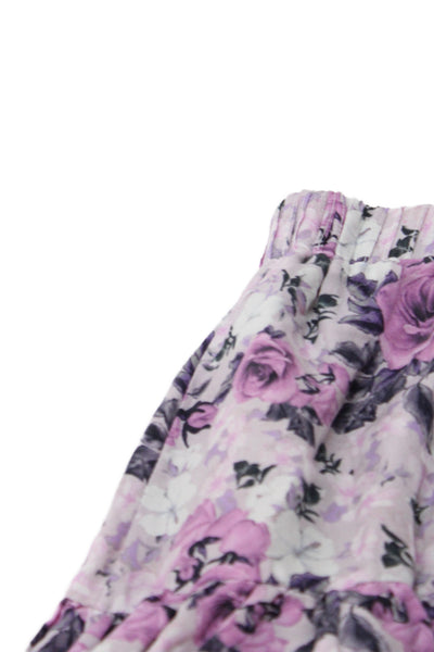 Love Shack Fancy Girls Ruffle Tiered Rufle Floral Skirt Size S