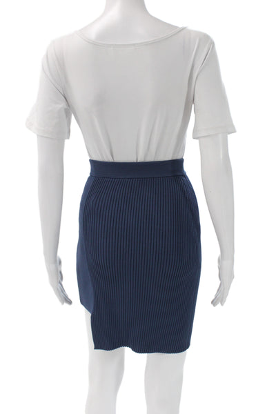 Jonathan Simkhai Women Mini Blue Skirt Pull On Short Modern Size XS