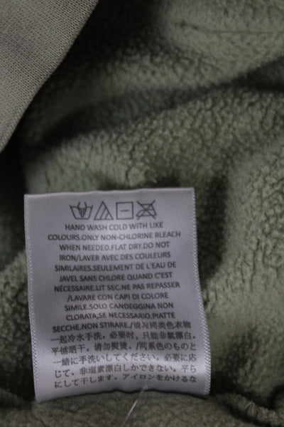 Essentials Unisex Adults Pullover Hoodie Green Crew Neck Drawstring Size S