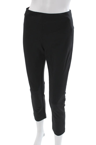Veronica Beard Womens Ankle Pants Black Zip Solid Nylon Size 10