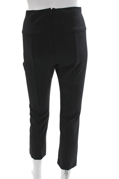 Veronica Beard Womens Ankle Pants Black Zip Solid Nylon Size 10