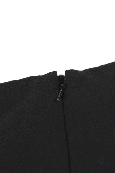 Veronica Beard Womens Ankle Pants Black Zip Solid Nylon Size 10