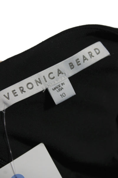Veronica Beard Womens Ankle Pants Black Zip Solid Nylon Size 10