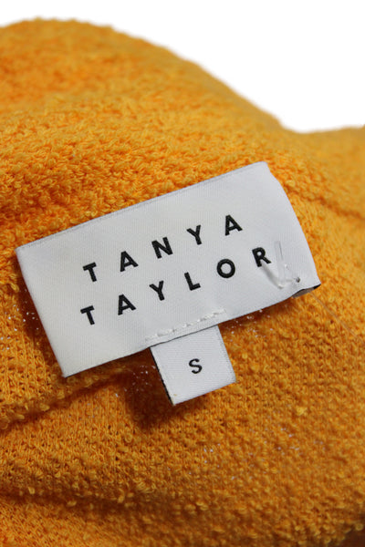 Tanya Taylor Women Orange Collared Short Sleeve Shift Dress Size S