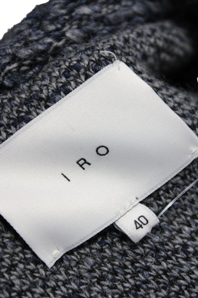 IRO Womens Basic Jacket Gray Hook & Eye Long Sleeve Size 40