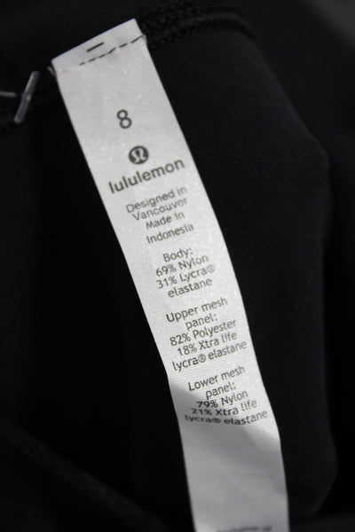 Lululemon Womens Black Ankle Leggings Athleisure Size 8