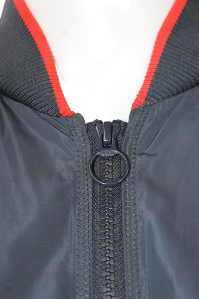 Adidas by Stella McCartney Womens Black Striped Track Jacket Zip Size M