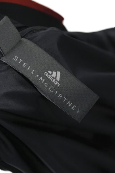 Adidas by Stella McCartney Womens Black Striped Track Jacket Zip Size M