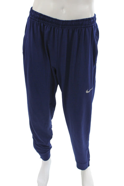 Nike Mens Houndstooth Jogger Pants Blue Polyester Size XL