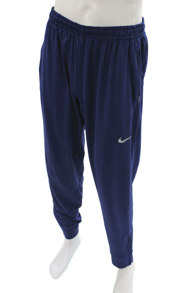Nike Mens Houndstooth Jogger Pants Blue Polyester Size XL
