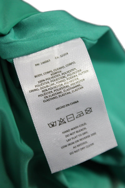 Mare Mare Womens Tunic Blouse Green Short Sleeve Round Neck Boho Size XS