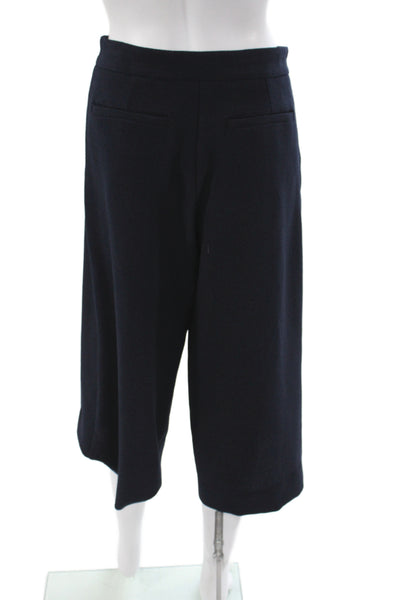 Ottod Ame Womens Cropped Pants Black Hook Eye Closure Size 4