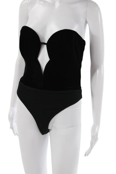 Bardot Women Strapless Sweetheart One Piece Black Party Size 6