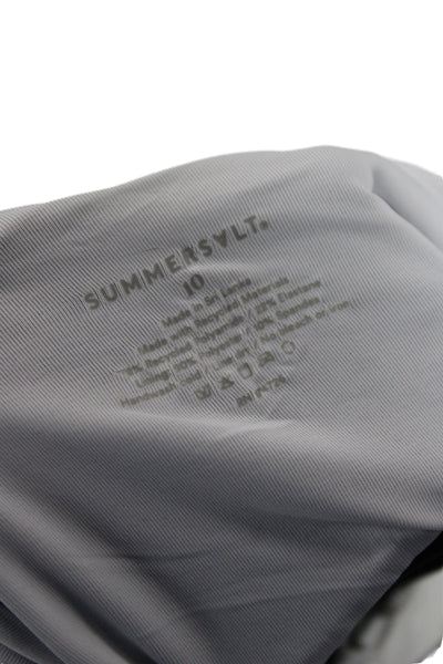 Summersalt Womens One Piece Swimsuit Black Colorblock Polyamide Size 10