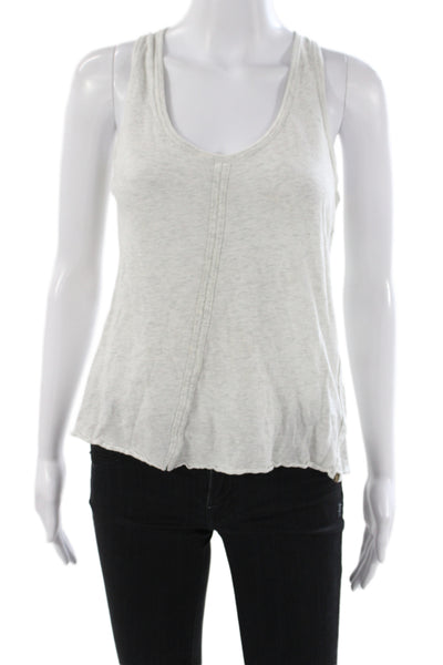 Billy Reid Women Gray 85% Cashmere Scoop Neck Sleeveless Basic Tank Size XS