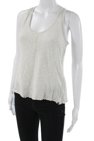 Billy Reid Women Gray 85% Cashmere Scoop Neck Sleeveless Basic Tank Size XS