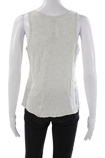 Billy Reid Women Gray 85% Cashmere Scoop Neck Sleeveless Basic Tank Size XS
