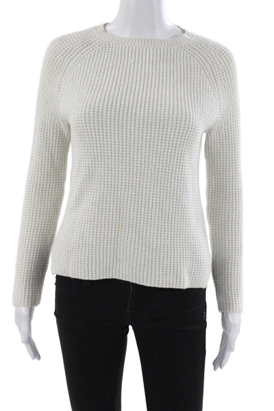 Marine Layer Womens Pullover Sweater White Crew Neck Long Sleeve Size XS