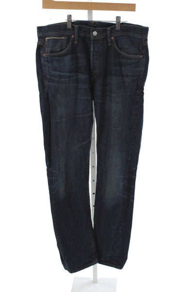 Edwin Mens Straight Jeans Blue Button Fly Cotton Japanese Size 31