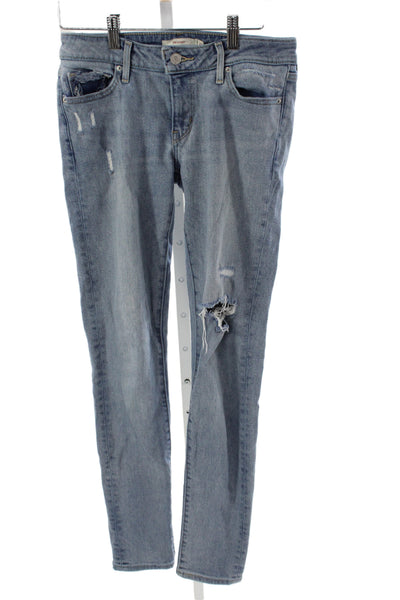 Levis Womens Skinny Blue Cotton Jeans Size 26