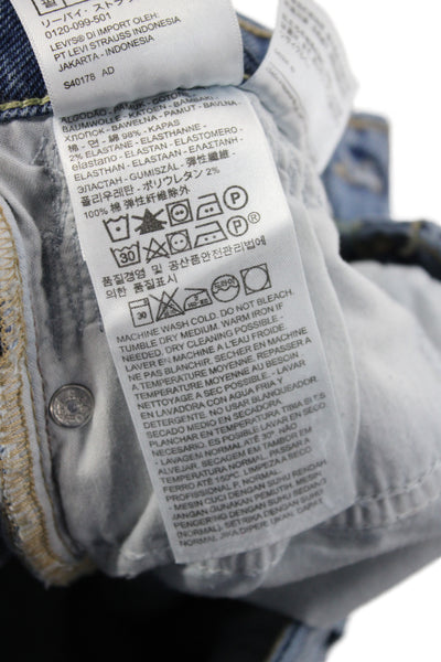 Levis Womens Skinny Blue Cotton Jeans Size 26