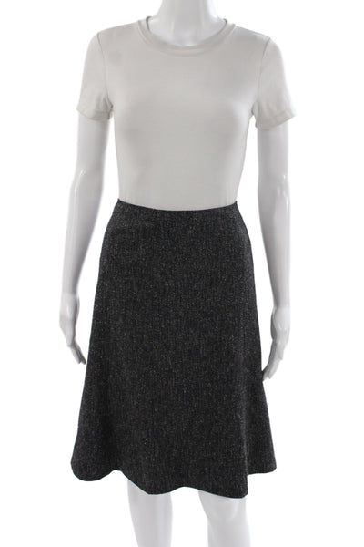 Calvin Klein Women A-Line Gray Knee Length Skirt Size 14
