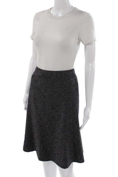 Calvin Klein Women A-Line Gray Knee Length Skirt Size 14