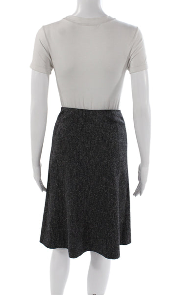 Calvin Klein Women A-Line Gray Knee Length Skirt Size 14