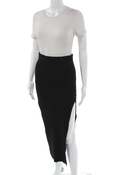 Petal + Pup Women Straight Pencil Skirt Black Midi Pull On Size L
