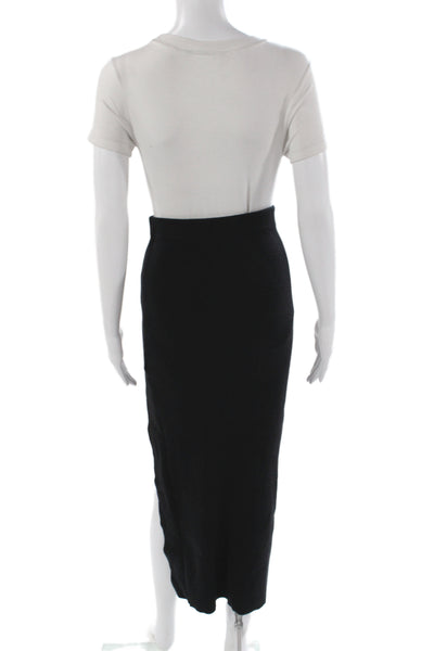 Petal + Pup Women Straight Pencil Skirt Black Midi Pull On Size L