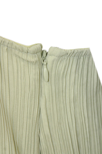 Madewell Women Maxi Dress Green Sleeveless Square Neck Zip Polyester Size 4