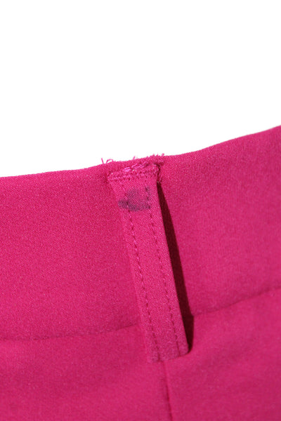 Rachel Zoe Womens Dress Pants Pink Button Nylon Blend Solid Fall Size 6