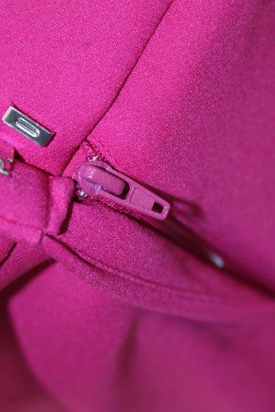 Rachel Zoe Womens Dress Pants Pink Button Nylon Blend Solid Fall Size 6