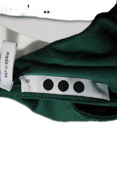 Three Dots Women Sleeveless Grommet Scoop Neck Green Tank Size XS