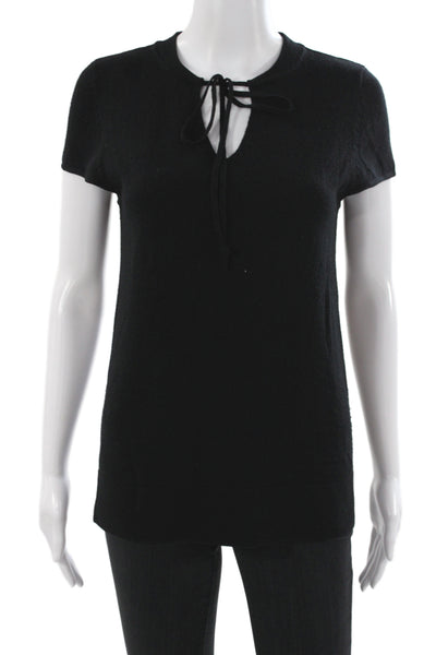 Ett: Twa By Anthropologie Womens V-Neck Short Sleeve Merino Wool Pullover Size M