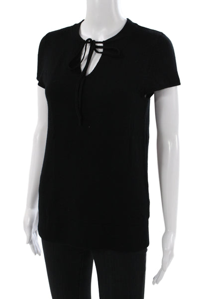 Ett: Twa By Anthropologie Womens V-Neck Short Sleeve Merino Wool Pullover Size M