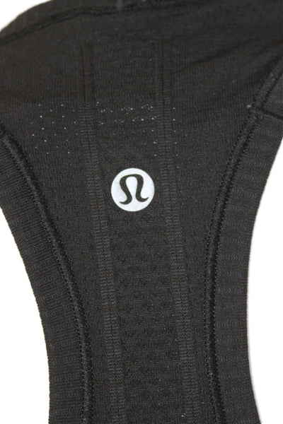 Lululemon Women Black Scoop Neck Colorblock Sleeveless Tank Nylon Size 4