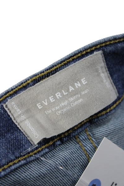 Everlane Women Skinny Jeans Blue Mid Rise Cotton Size 29