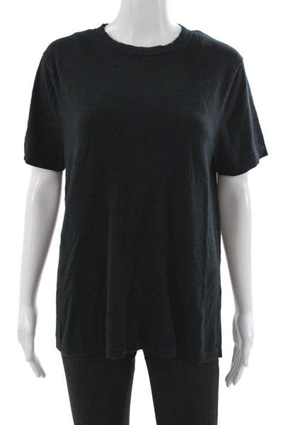 J Crew Womens Basic Black Crew Neck Short Sleeve T-Shirt Size M