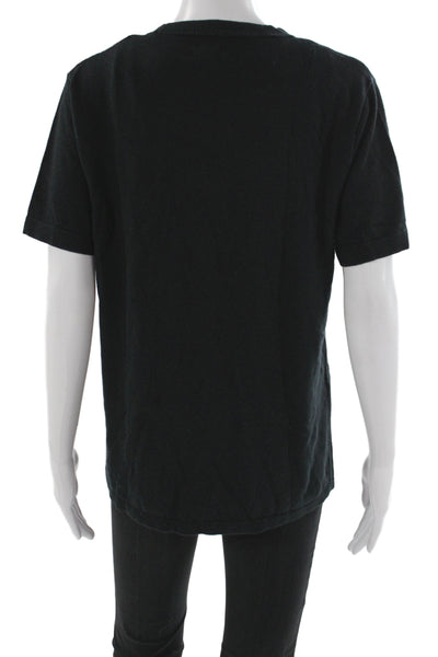 J Crew Womens Basic Black Crew Neck Short Sleeve T-Shirt Size M