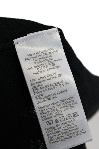 J Crew Womens Basic Black Crew Neck Short Sleeve T-Shirt Size M